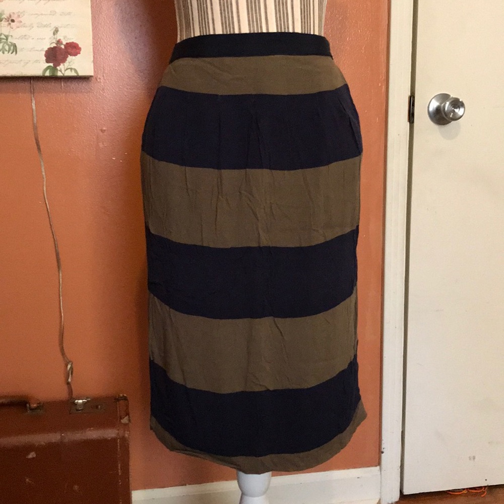 Boden Striped Pencil Skirt